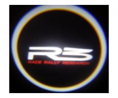 R3 Race Rally Research LED logó világító kilépőfény